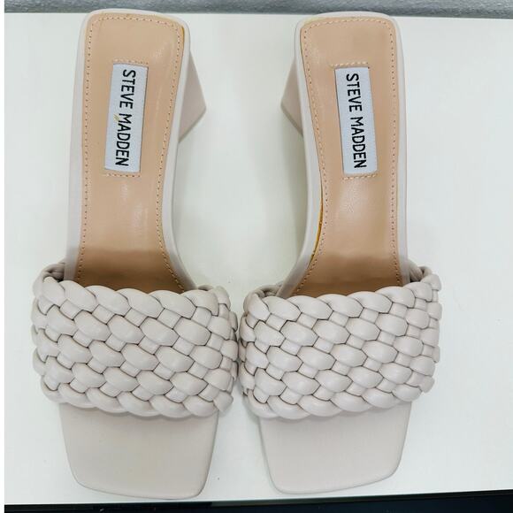 Steve Madden Bone Monte Carlo Slip On Triangle Heel Sandal 6 - Picture 3 of 12